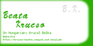beata krucso business card